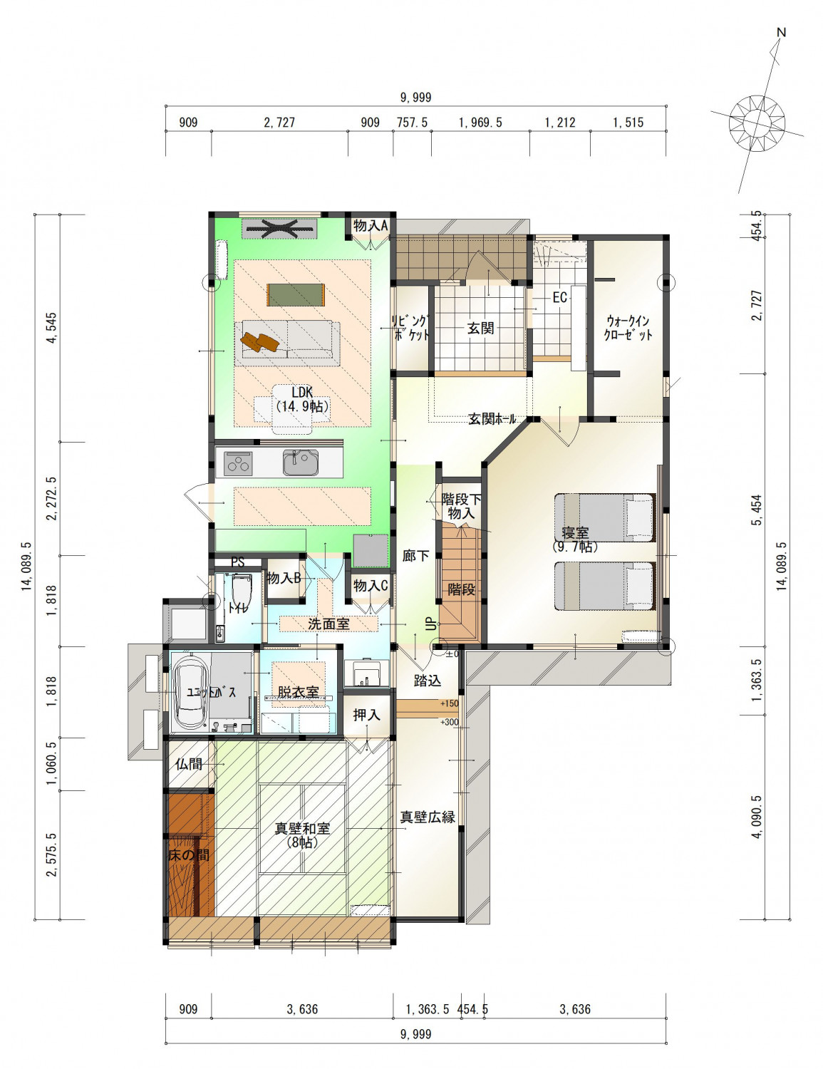 ご夫婦と愛犬との時間を大切に考えた家