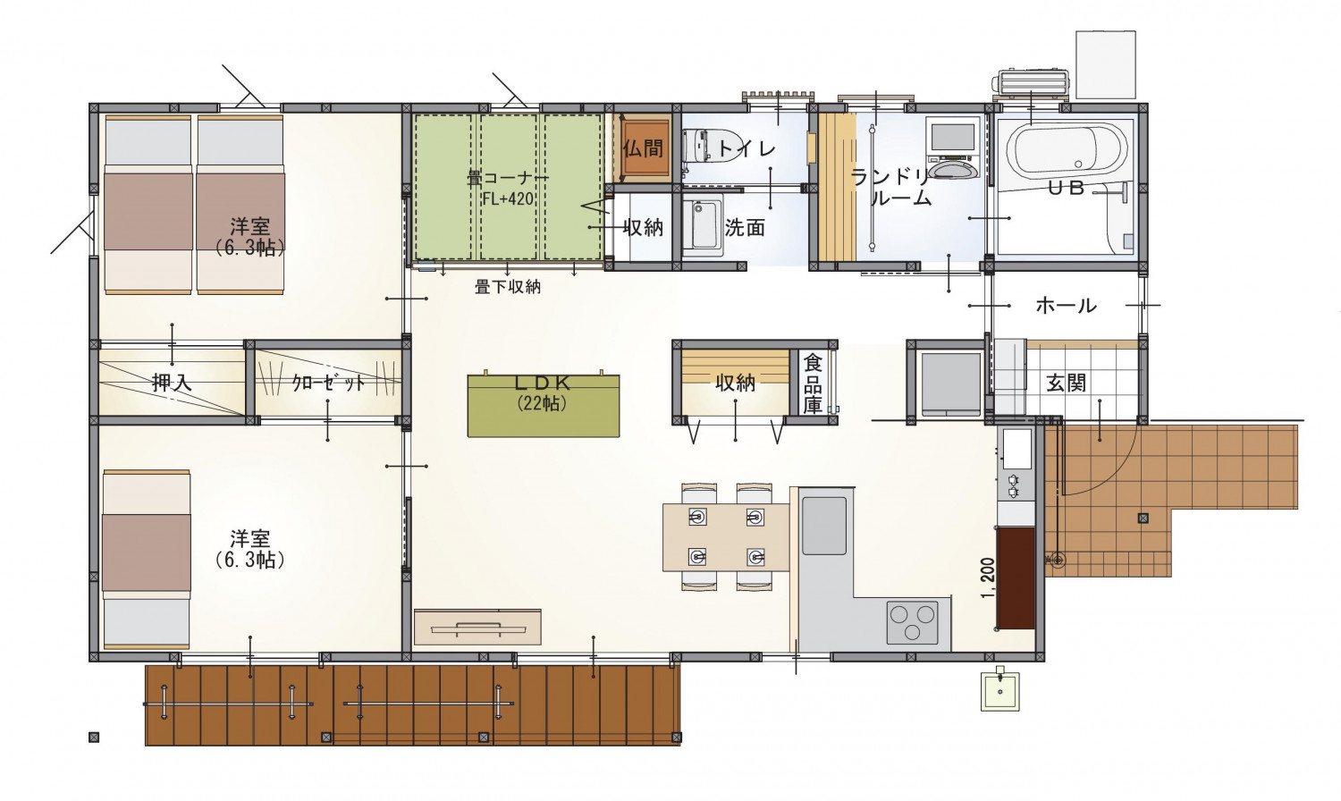 子育て見据えた 家事ラクで快適な平屋ライフ