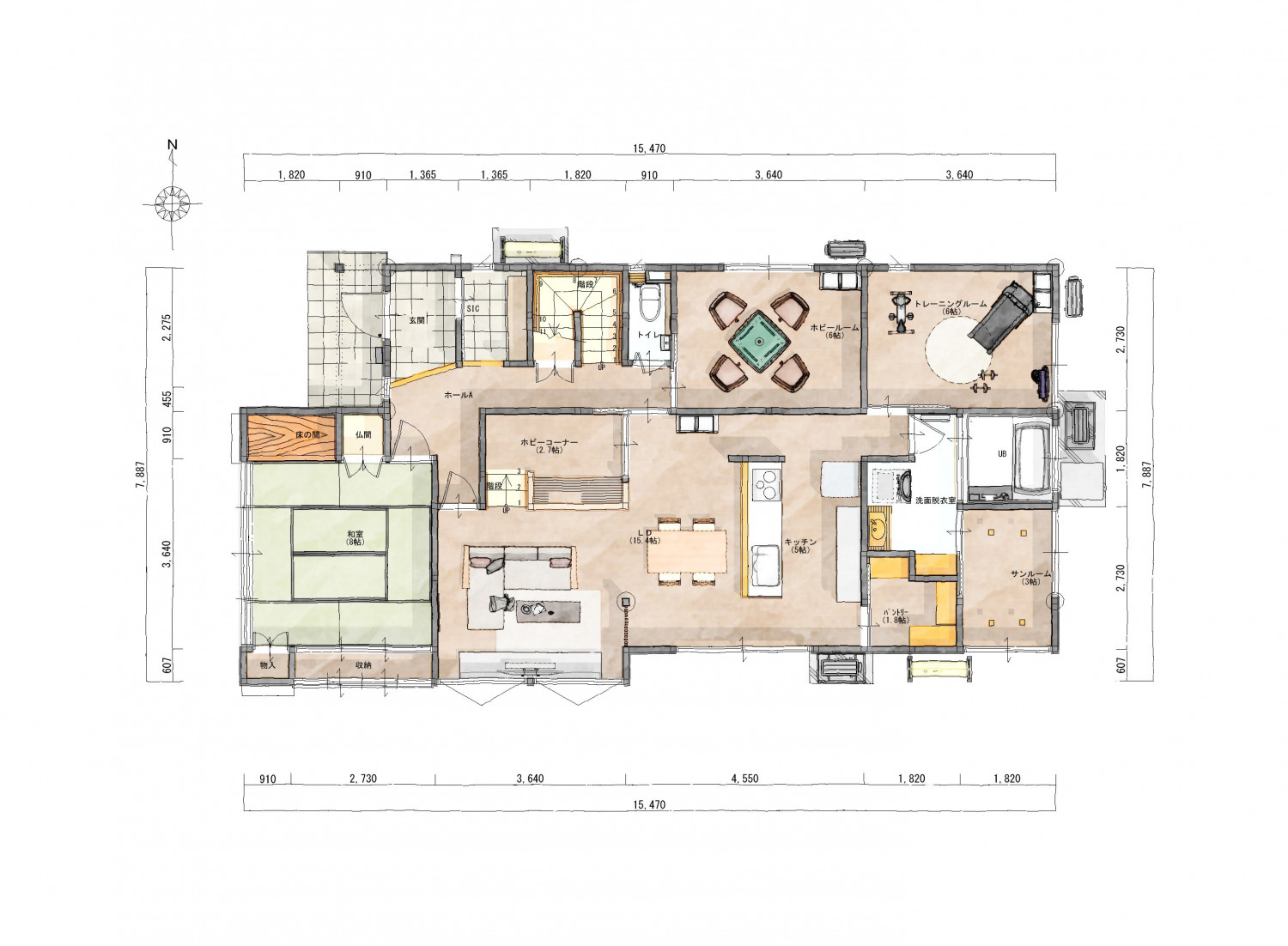 松本町の家　～家族の時間も、ひとりの時間も～