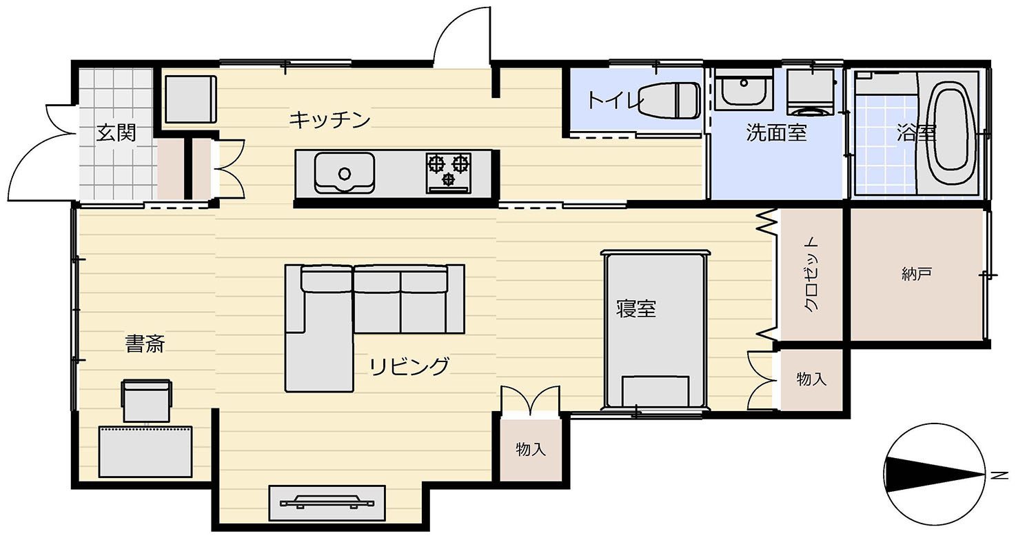 ホテルライクな癒し空間