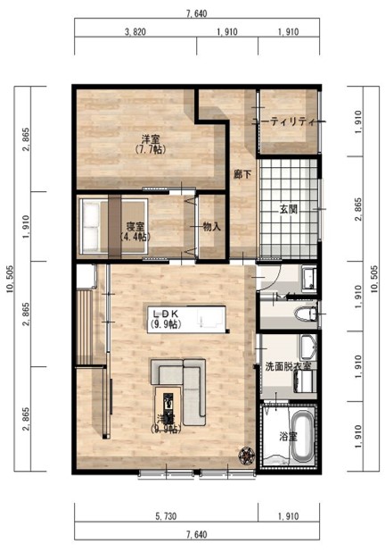 2部屋を1部屋に。全部隠せるLDK