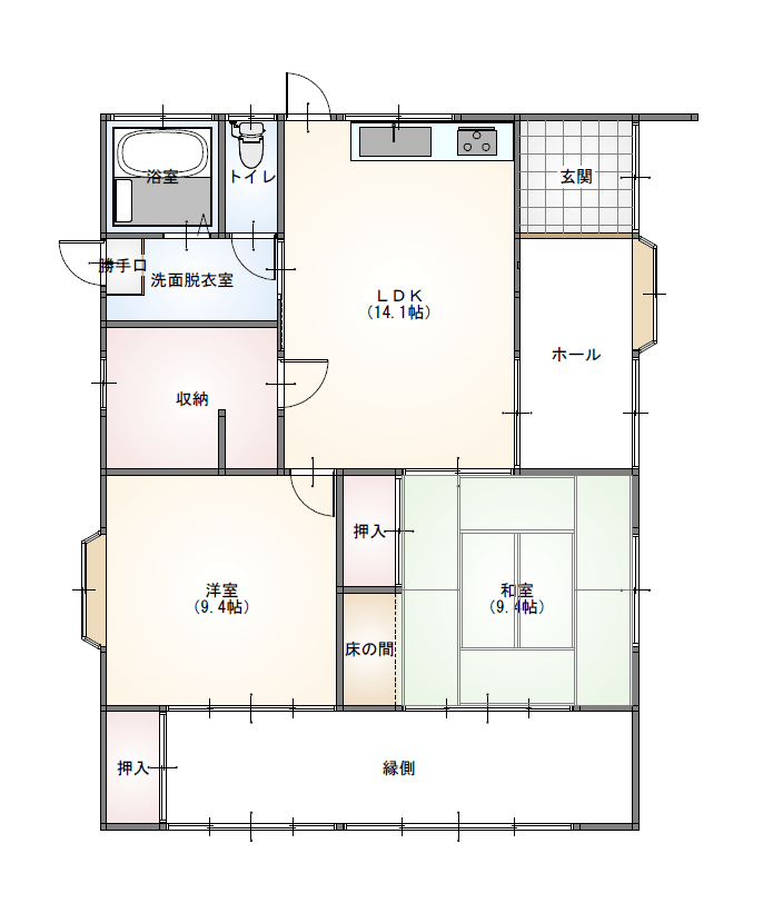 郊外平屋のＩターン住宅　空き家利活用